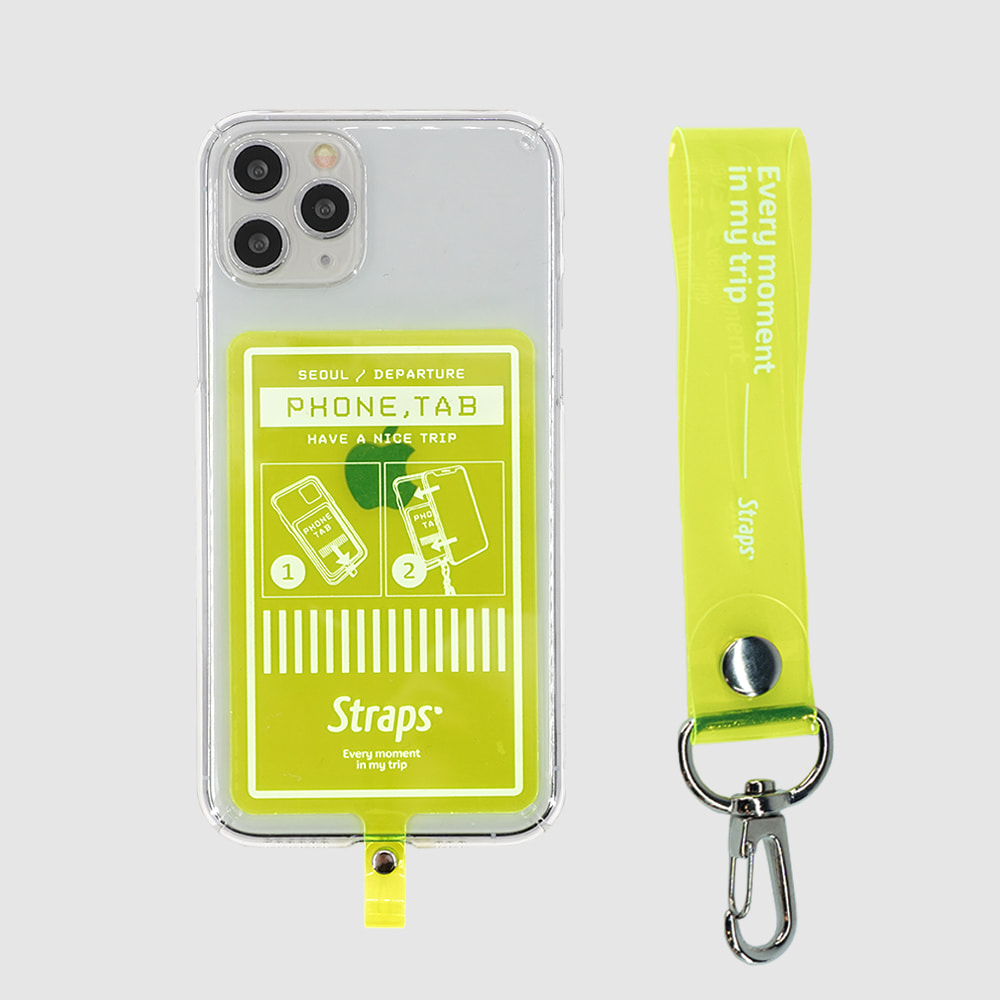Phone Tab Green Signature7 iPhone 11/11 Pro PVC Strap Case