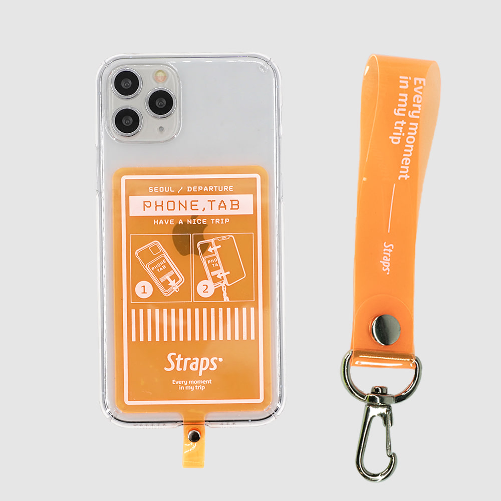 Phone Tab Orange Signature7 iPhone 11/11 Pro PVC Strap Case