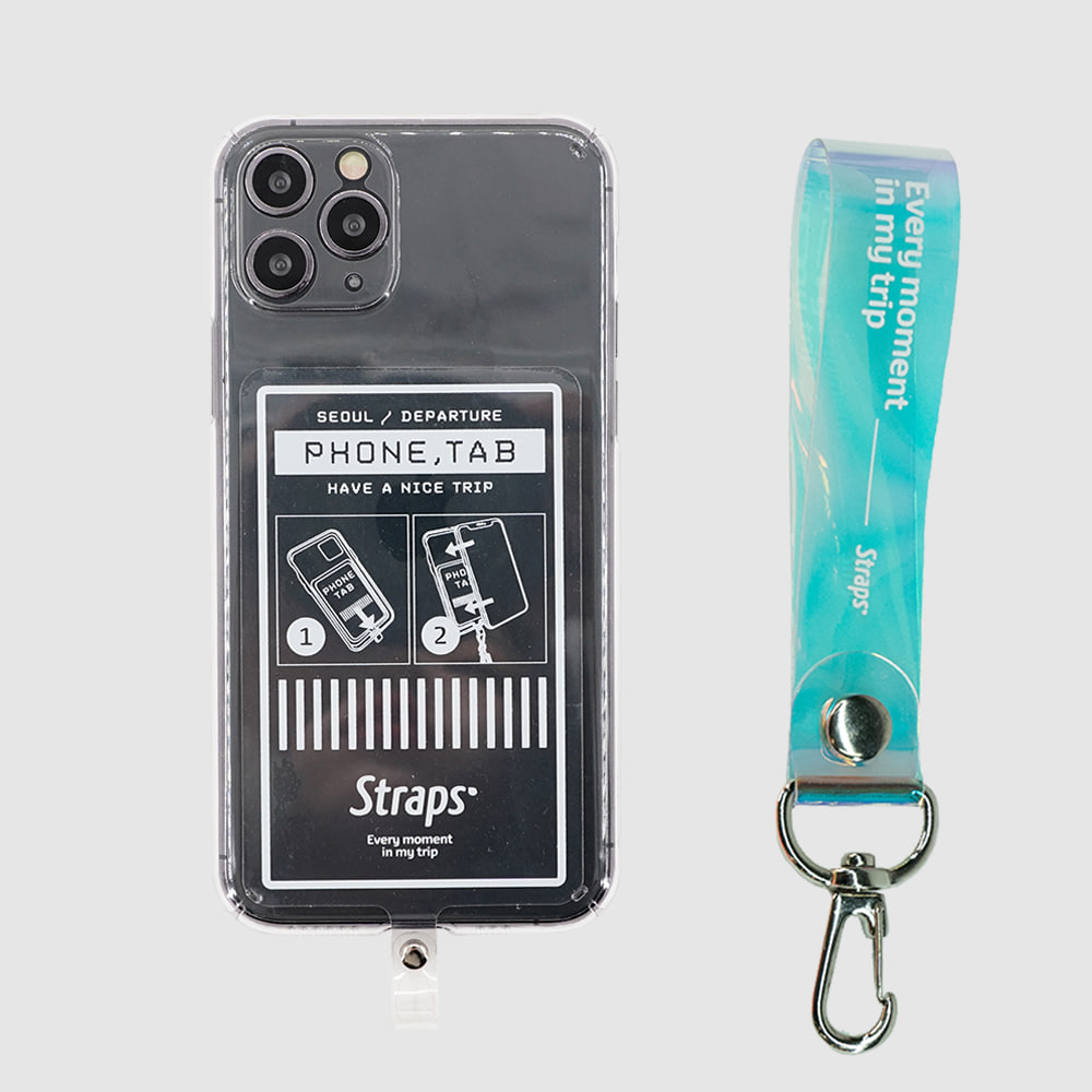 Phone Tab Clear Signature7 iPhone 11/11 Pro PVC Strap Case