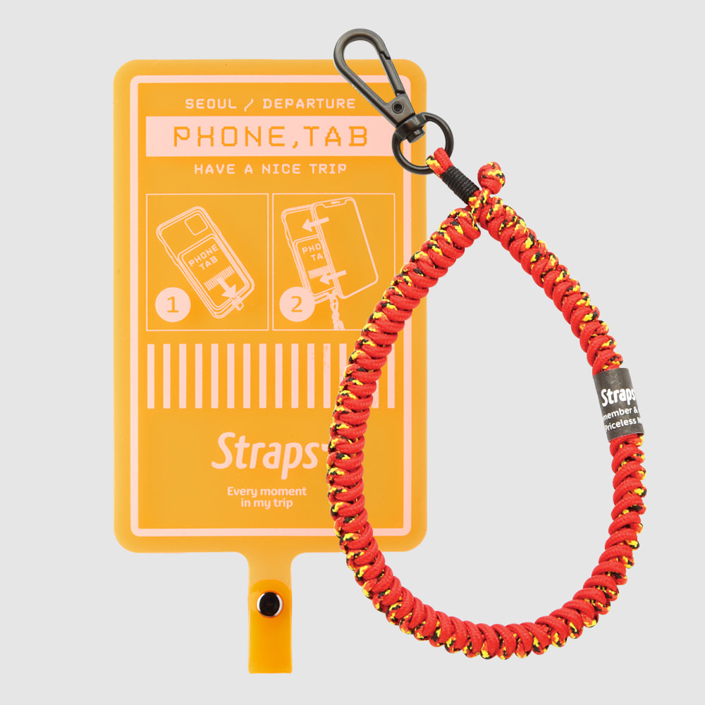 Phone Tab Orange Slim Strap