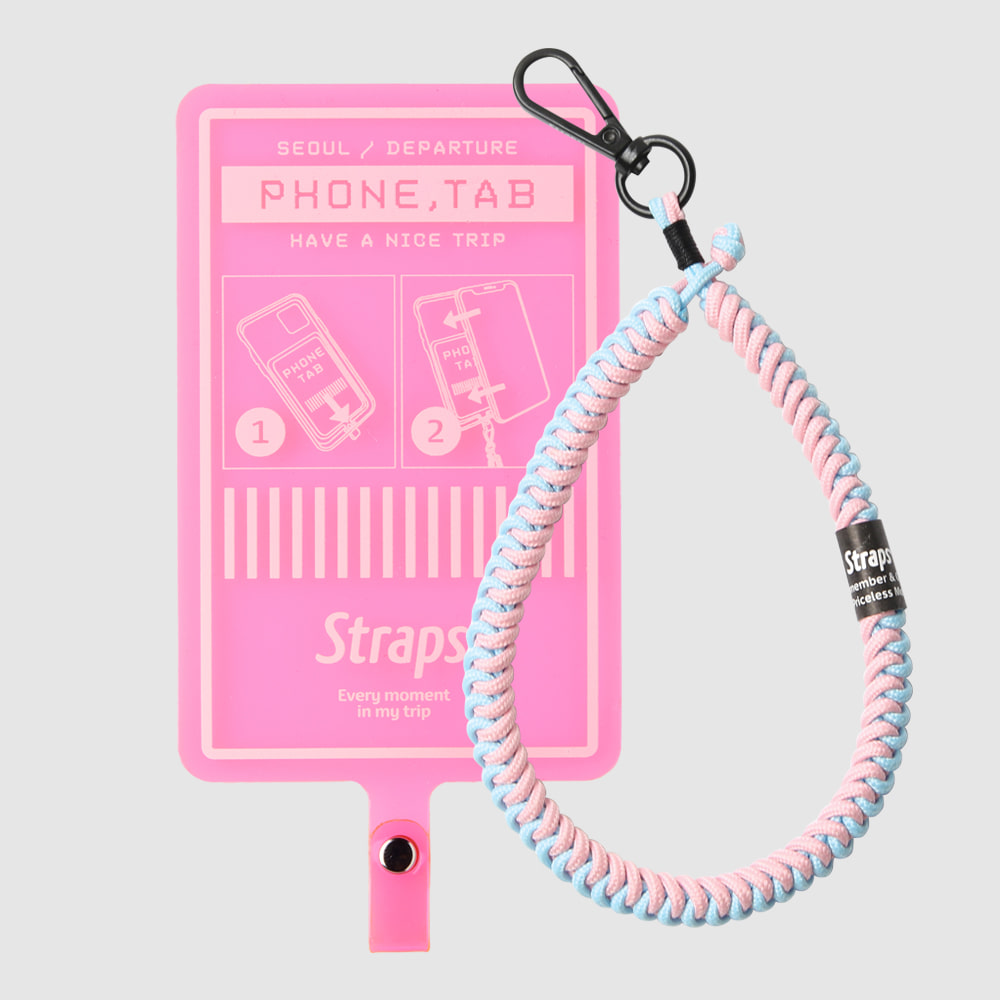 Phone Tab Pink Slim Strap